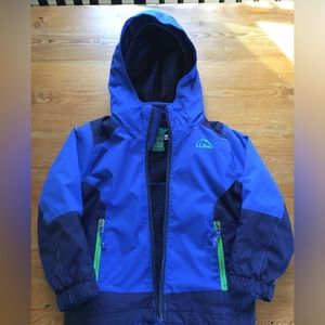 L.L. Bean Boys 3T Fleece lined 3-in-one jacket